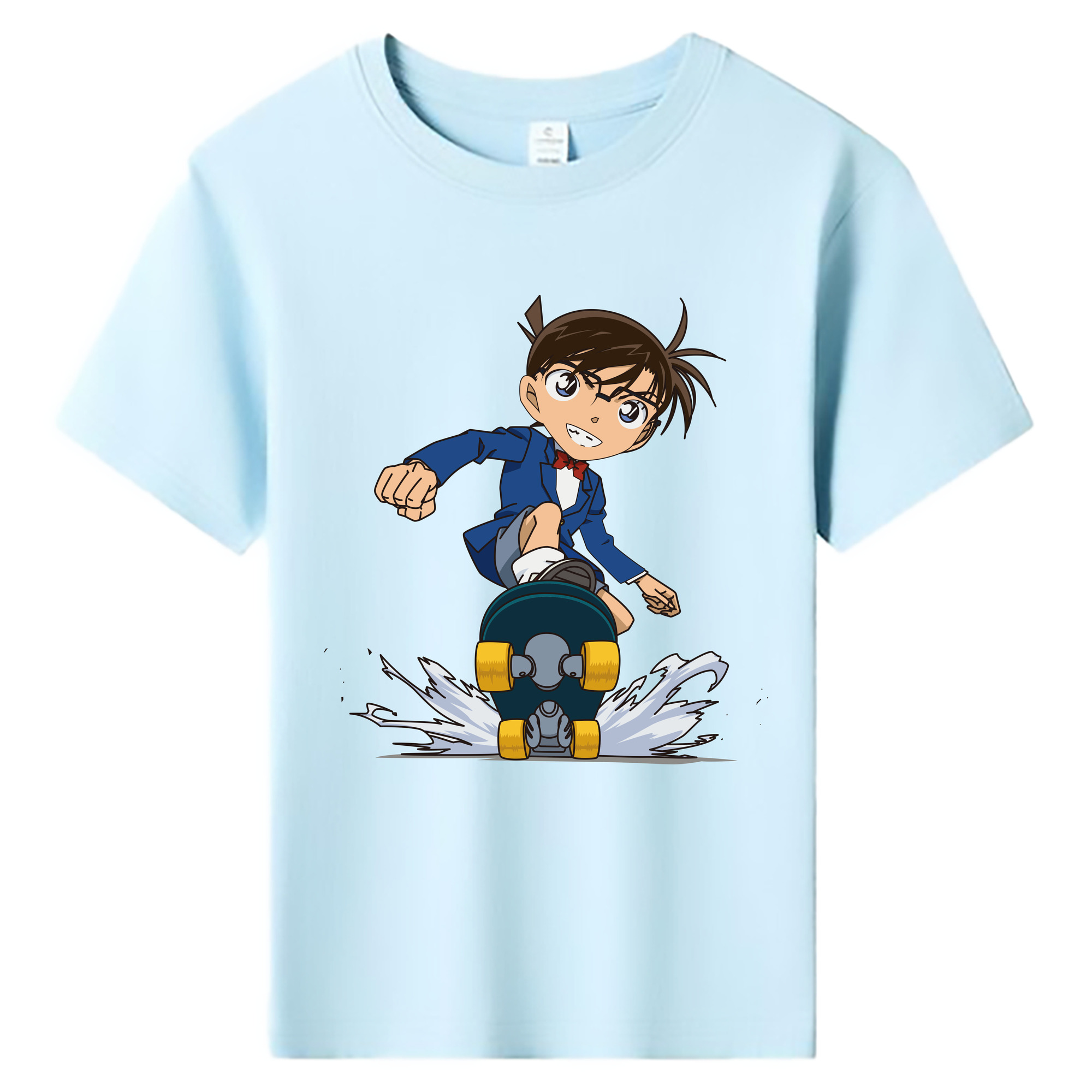 （画像用） 名探偵コナン 江戸川 コナン Detective Conan Conan Edogawa 綿100％キッズTシャツ（フロントプリント）